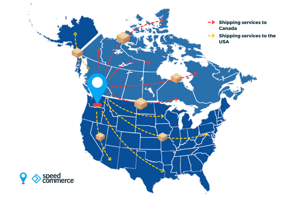 shipping services map